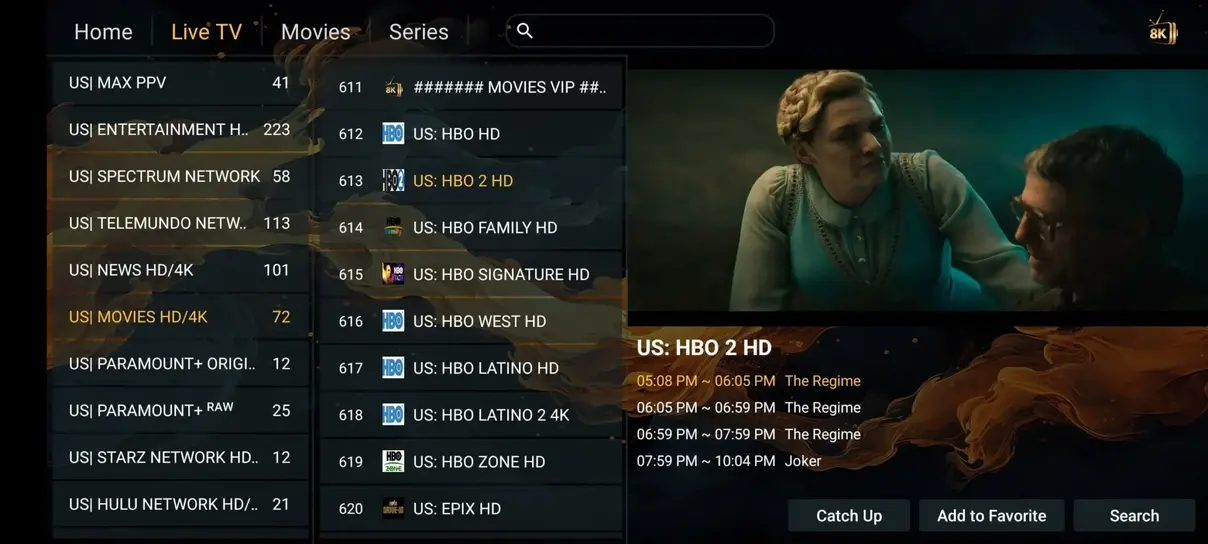 Eternaliptv Premium Interface Mockup